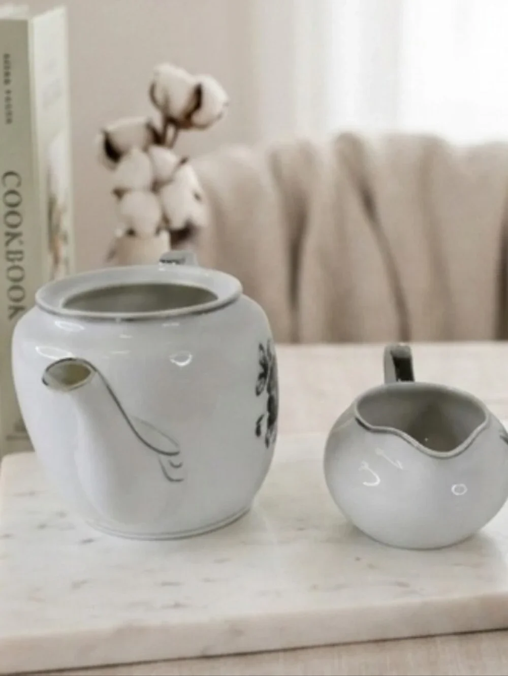 Vintage Kutani Hand-Painted Porcelain Tea Service Set - 3 Pieces